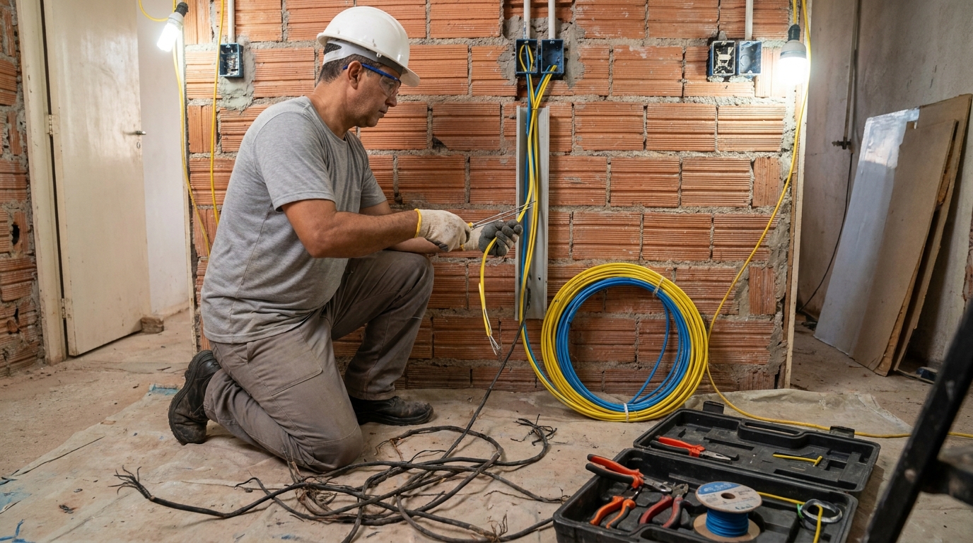 Adequação de Fiação na Aurora, Londrina‑PR