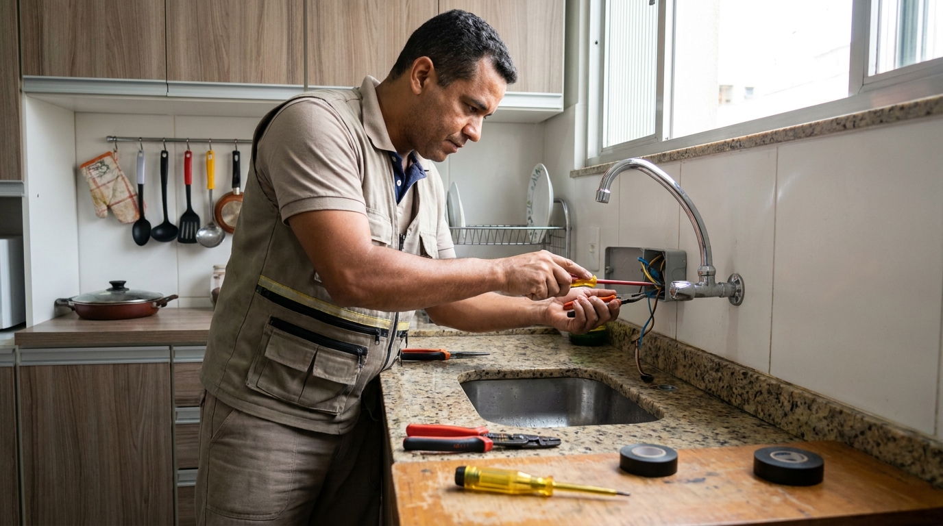 Instalação em Cozinha ou Área Gourmet no Arthur Thomas, Londrina‑PR