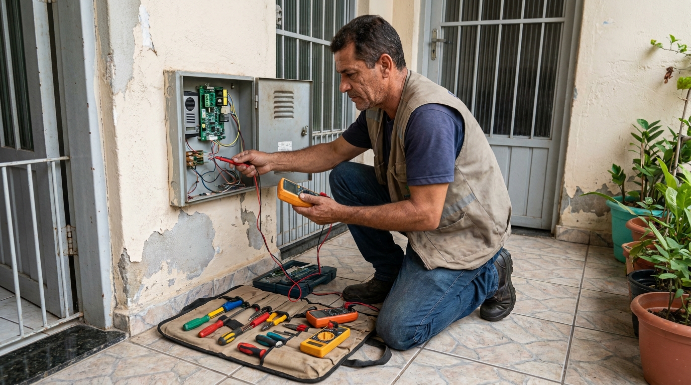 Troca de Fiação de Interfone no Jardim Santa Rita, Londrina‑PR
